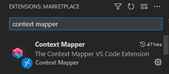 Instalando o context mapper no VS Code
